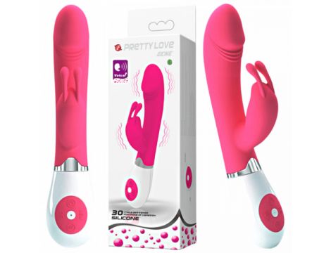 Wibrator króliczek Pretty Love Gene różowy 30 funkcji 20 cm - 9